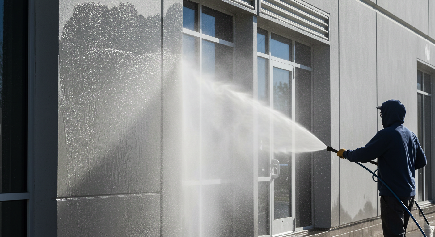 Commercial power washing in Broadview Heights, Ohio