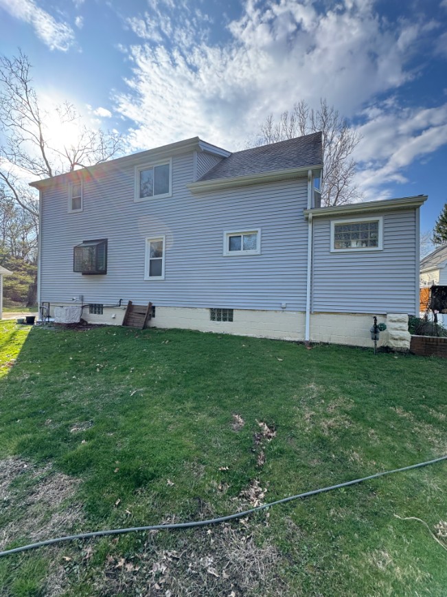 Freshly washed residential siding in Cleveland, Ohio